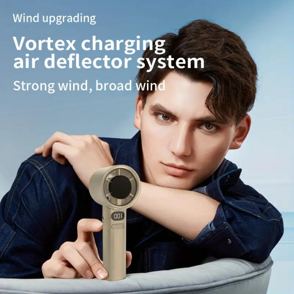 

Storm-Proof 120-Speed USB Handheld Mini Fan - Silent 45dB, Portable for Travel, Outdoor, and Desktop Use коричневый