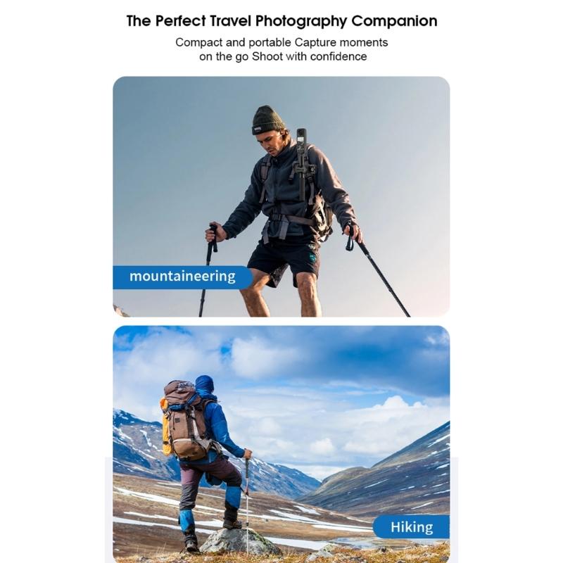 2 In 1 Backpacks Belt Clip Adjustable Holder Quick Release Mount For Up to 26mm Diameter Selfie Sticks Camera Support