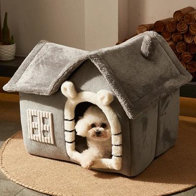 Foldable Dog House Kennel Bed Mat For Small Medium Dogs Cats Winter Warm  Nest Pet Products Basket Pets Puppy Cave Sofa