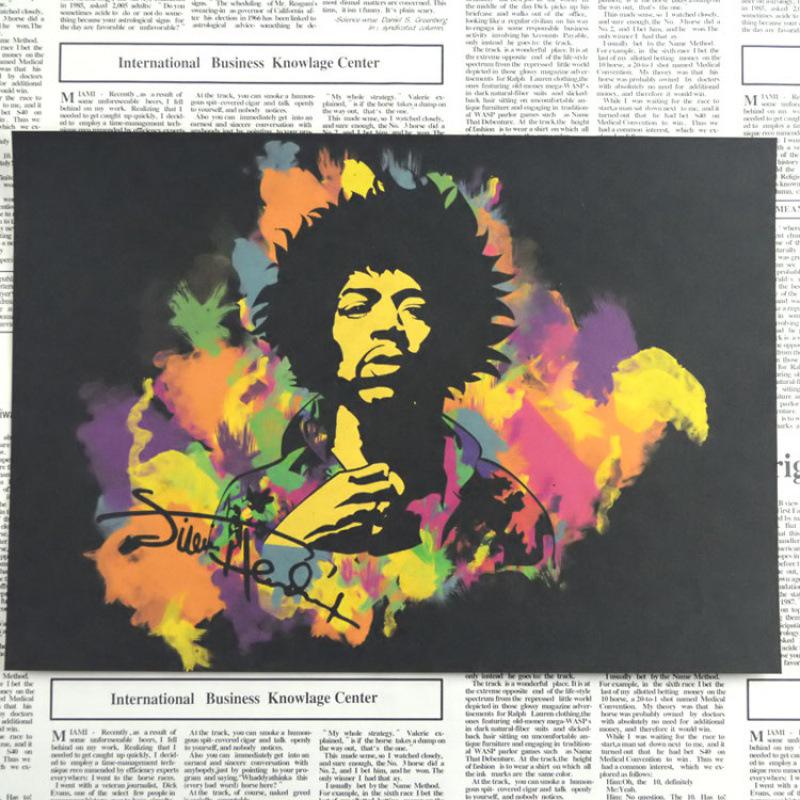 Jimi Hendrix Retro Rock Band Decorative Poster