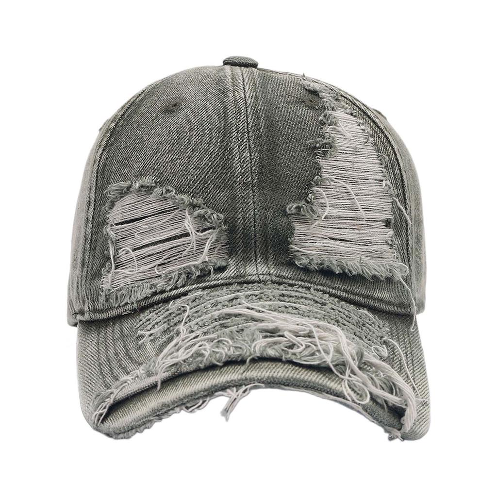 Popular WashedFabric Baseball Hat Distress Baseball Hat Women Beach Hat Photowear Sun Hat Outdoor Sport Camping Hat