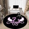 1pc Angel WingsChair Carpet for Office, Indoor Non-Slip Washable Polyester Fiber Carpet, Mat For Office, Machine Washable