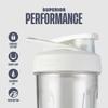 BlenderBottle Strada Tritan 28oz Protein Shaker, Authentic BlenderBottle Product, 828ml Capacity (600ml Markings), White (BBSTT28 WH)