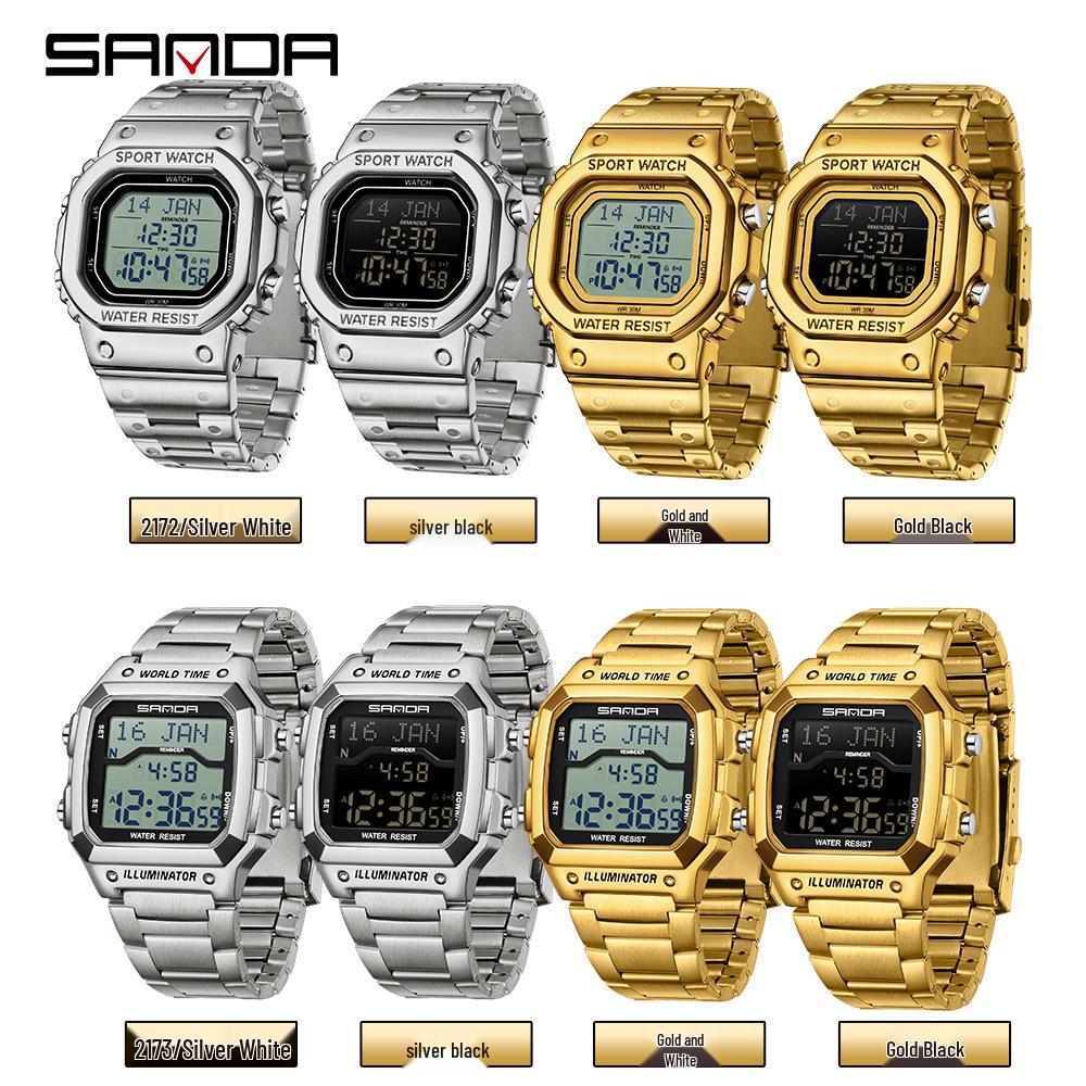 Sanda Men's Multifunctional Waterproof Electronic Watch - Middle East Exclusive, Summer Time Wristwatch