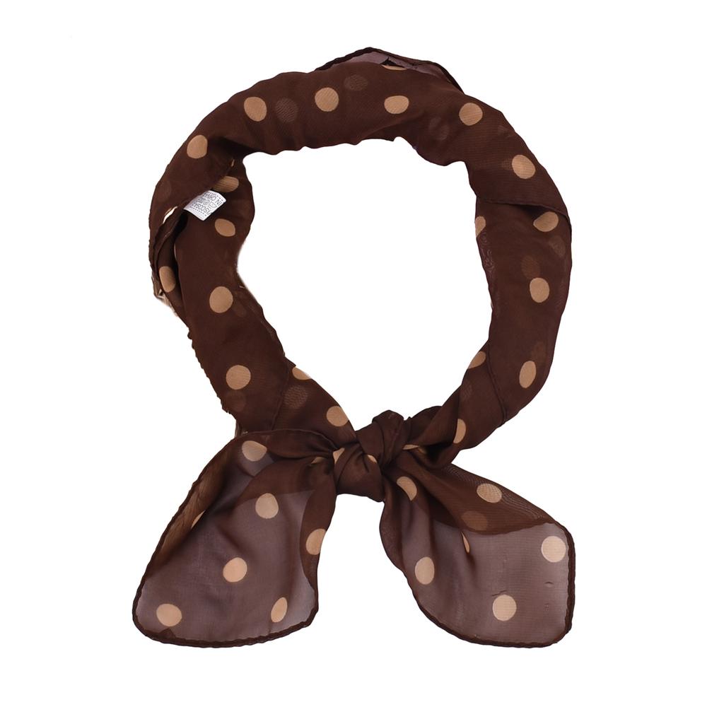 Stylish Black Dotted Small Square Scarf for Men and Women Neckerchief Headscarf Trendy Dotted Neck Scarf Square Scarves