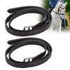 A Pair of Britain Saddle Horse Stirrup Belt Soft Leather Microfiber Stainless Steel BuckleDark