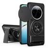 KEYSION Magnetic Phone Case for IQOO Z10 5G Slide Camera Protection Upright Kickstand 360° Ring Shockproof Cover for IQOO Z10