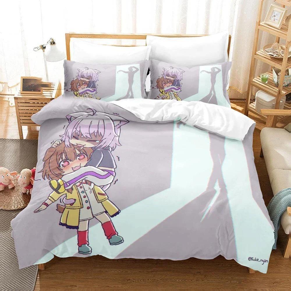 Anime Nekomata Okayu Bedding Set For Bedroom Soft Modern Bedspreads Comefortable Kids Duvet Cover Quilt Cover And Pillowcase