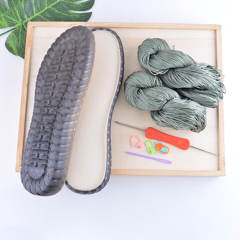 

Літня прохолода DIY Hook Soles Hook Line Anti-kick Soft Bottom Soles + Hollow Line Slippers Sandals DIY Hand-That Shoes Material 37