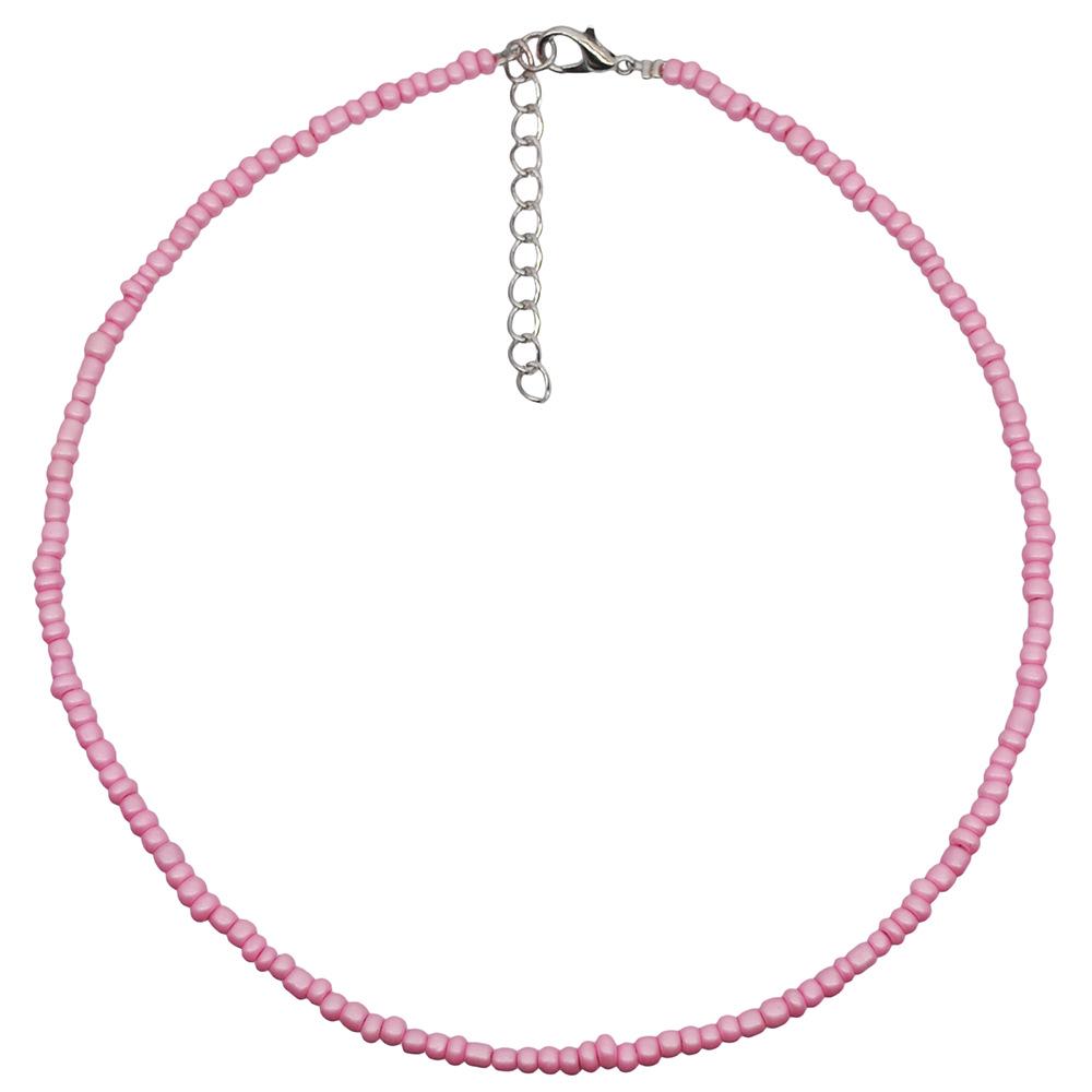 Trendige bunte Reisperlenkette für Damen - Böhmischer Stil Choker-Kette Accessoire