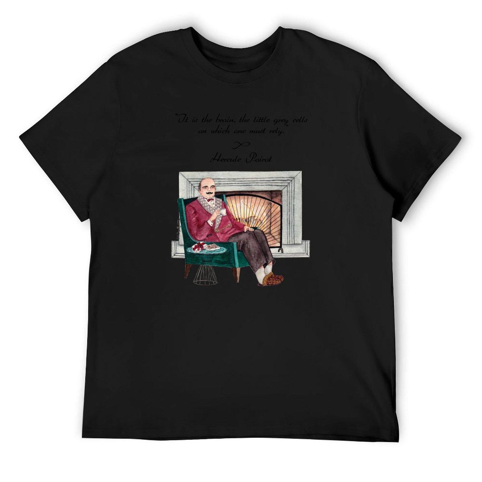 The Chocolate Box, Agatha Christie s Hercule Poirot T-Shirt Personalized T-shirt Cute Tops Luxury Man Plain Black T Shirts Men S