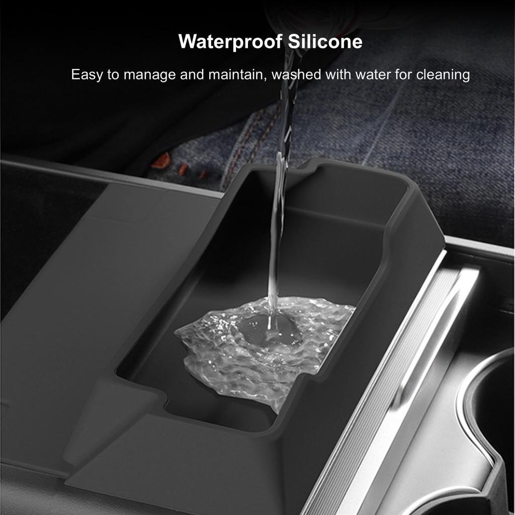 Ushilife Silicone Center Console Glasses Tray for Tesla Model 3 Highland 2024 2025 &