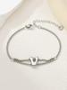 New stainless steel wholesale 26 English letters double-layer ring gold-plated bracelet