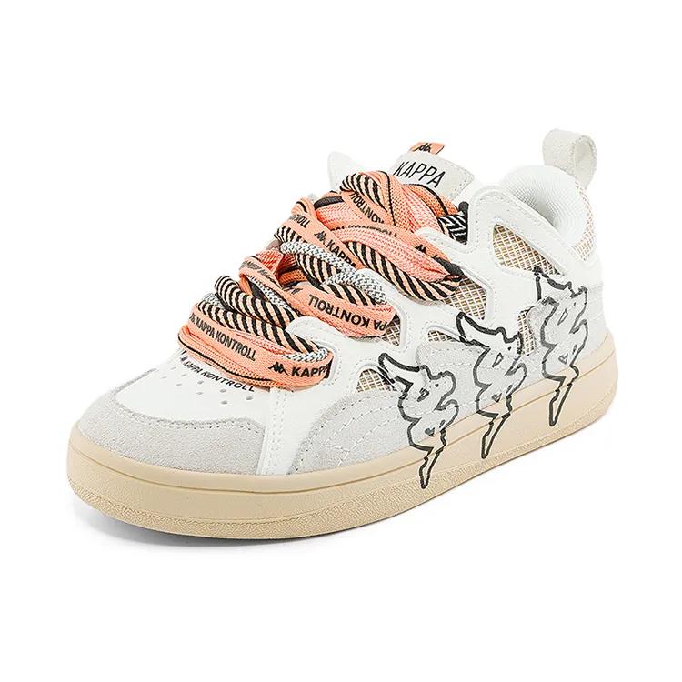 Kappa Textile , Synthetic Leather , Split Cow Leather Slip Resistant Abrasion Resistant Low top Skateboard Shoes Unisex (Unisex) Skate Shoes