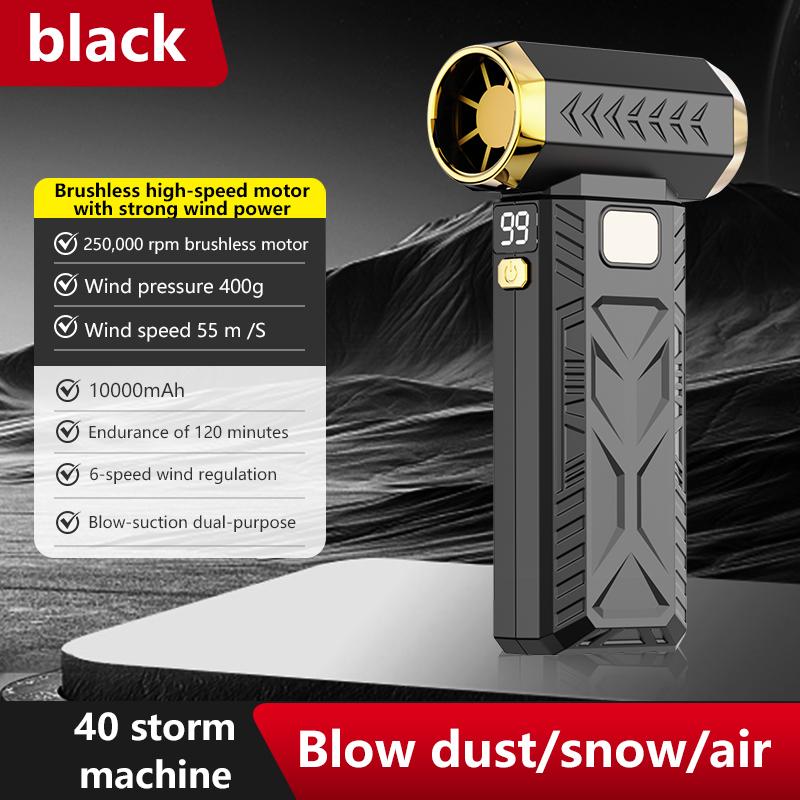 Portable Air Blower Mini Turbo Jet Fan 250000RPM Wind Speed Handheld Duct Fan High-Performance Cyclone Turbo Electric Blower