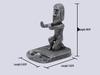 Desktop Mini Kung Fu Moai Phone Stand: Quirky Stone Statue for Office or Lazy Stand Use