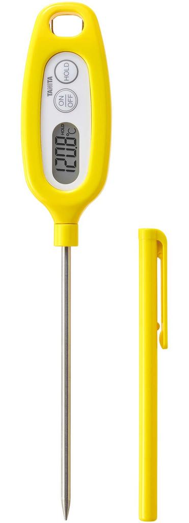 Tanita YL Stick IPX7 to Memorizes Temperature Perfect for Cooking TT-508N Thermometer, Waterproof, -50 250°C, Yellow, Measurements,