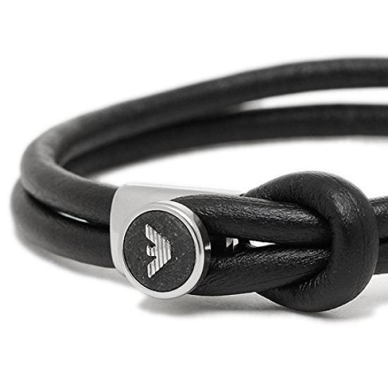 EMPORIO ARMANI Bracelet EGS2212040 Silver/Black [Used]