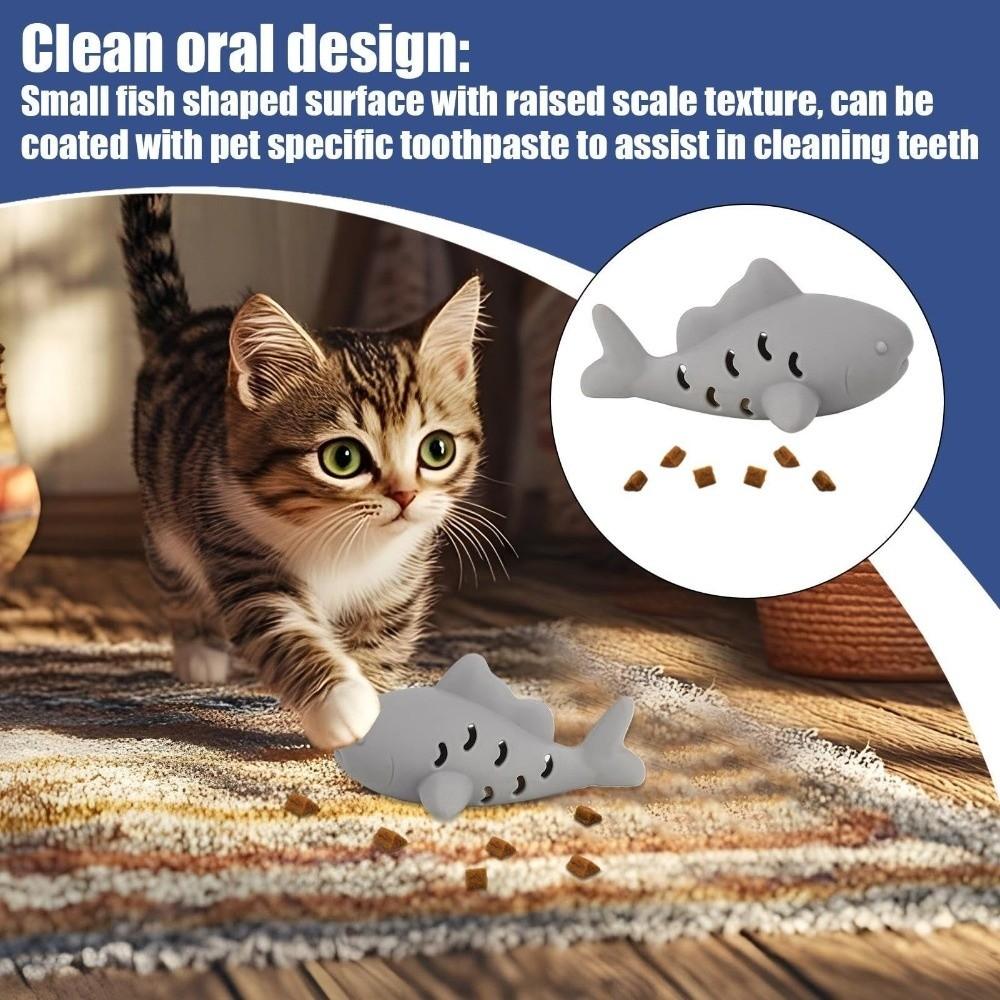 Food Leakage Cat Treat Dispenser Toy Silicone Interactive Cat Toy Cats Slow Feeders  Small Pets