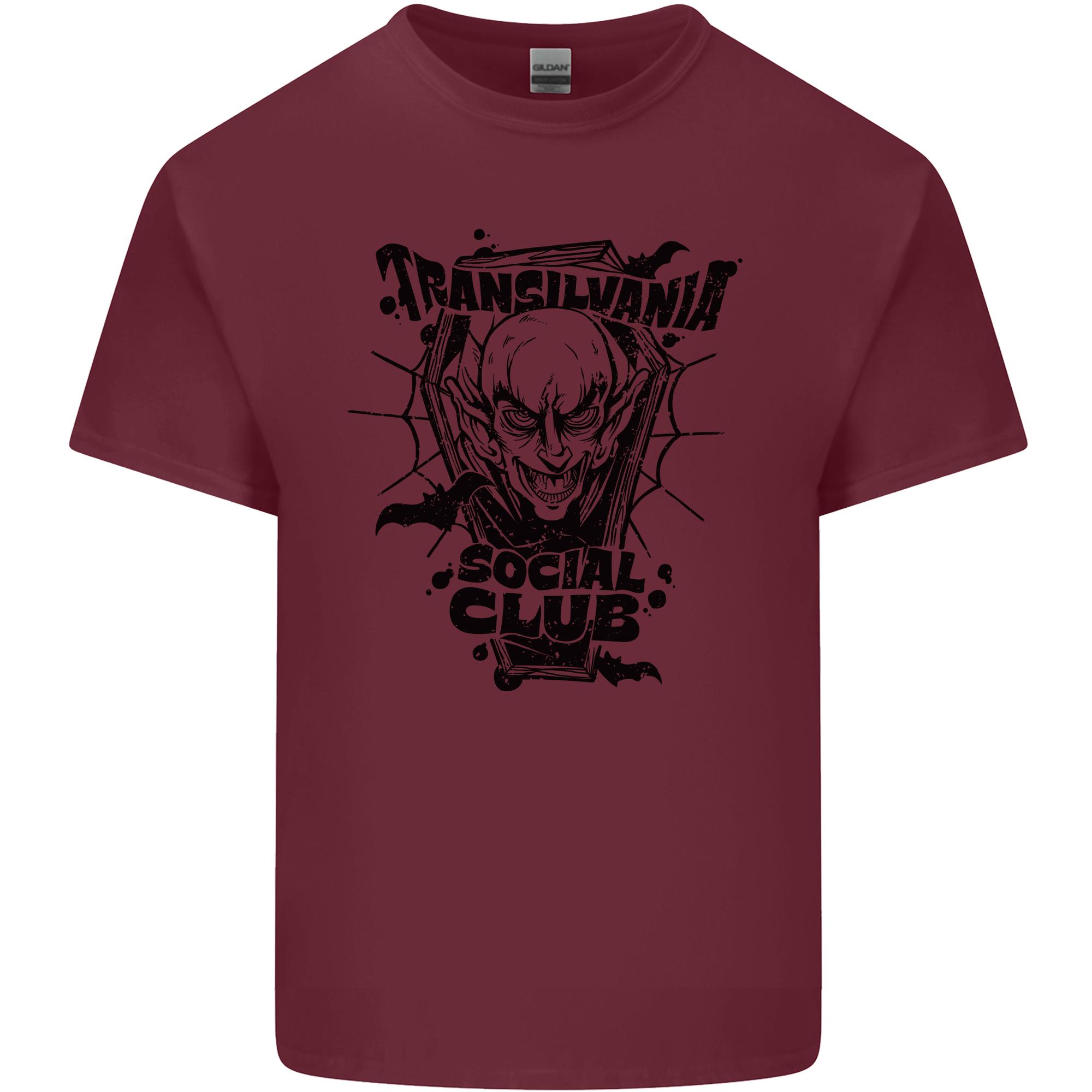 Vampires Transylvania Social Club Halloween Unisexs Light Cotton TShirt S