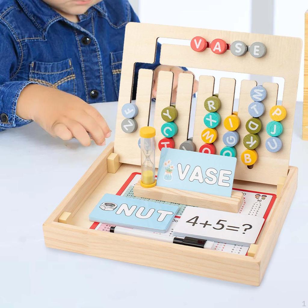 Wooden Maze Matching Letter Spelling Game, Word Game Learning Toys for Toddlers