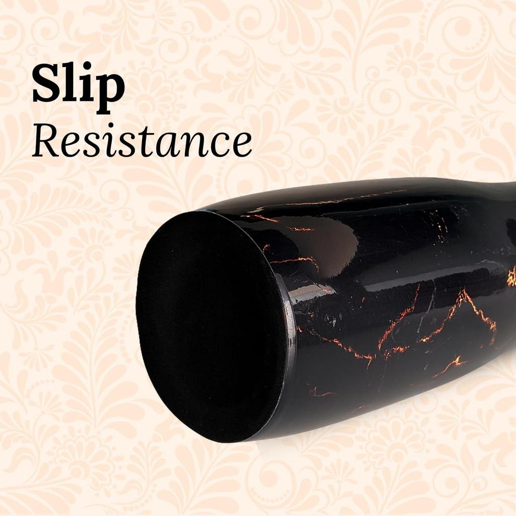 Pure Copper Water Bottle (1 Litre), Leakproof, Pure Copper Water Bottle, Tamba, Health Benefits, Authentic, Durable (Black Marble)