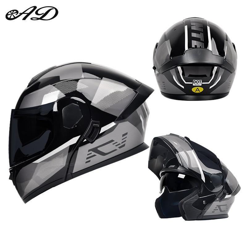 DOT Certified Motorcycle Helmet Uncovering Four-season Universal Men Women's Riding Safety Hat