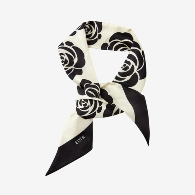 EDTR Cream Rose Silk Scarf ED23A4FAZ0491