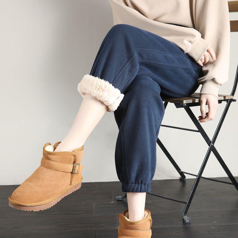 For Winter Loose Casual Cotton Pants Lamb Sweatpants Trendy