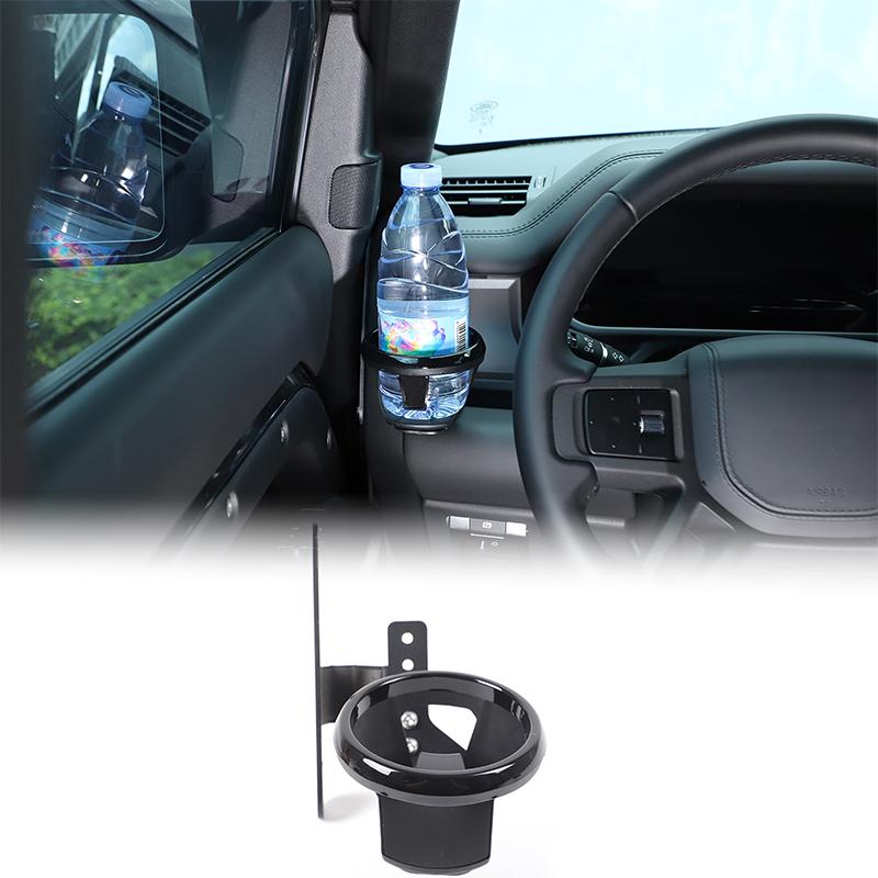 BJL1 For Land Rover Defender 110 130 2020-2026 Carbon Steel Black Car Passenger Dashboard Side Cup Holder Interior Car Accessories