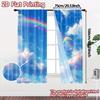 2pcs   2D FLAT PRINTING Curtains (Without Rod) SkyJoy Popular Print Curtains Yarn Curtains Room Decor Suitable for Living Room