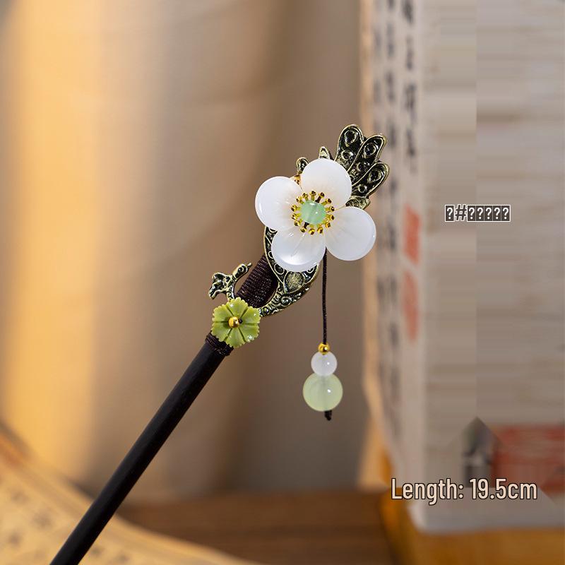 2026 Retro Tassel Wood Hairpin for Hanfu & Qipao