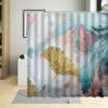 Vintage Watercolors Lotus Flower Leaf Shower Curtain Design Art Decor Waterproof Fabric Bath Curtains With 12 Hooks Sheer Home