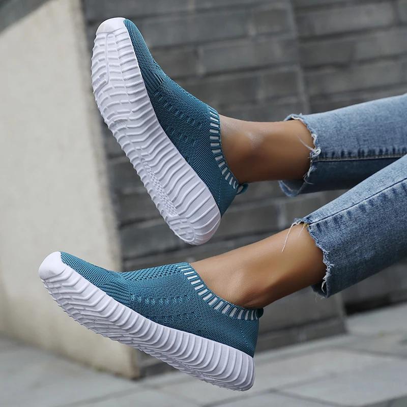 Fashion Women Casual Sneakers Mesh Breathable Sport Shoes for Woman Vulcanized Shoes Summer Female Socks Walking Woman Footwear Femme