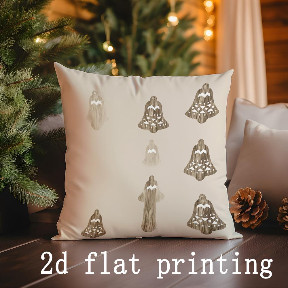 Home Decor Christmas Tree Pattern Pillowcase Suitable For Sofa Bedroom Car Pillow Cover Cushion Rectangular Back Cushion