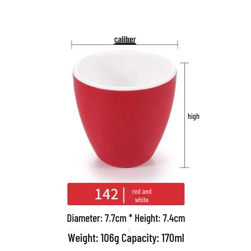 Dual-Color Melamine Tea Cup - Porcelain-Like Plastic Cup for Restaurants, Hot Pots, and Cafeterias