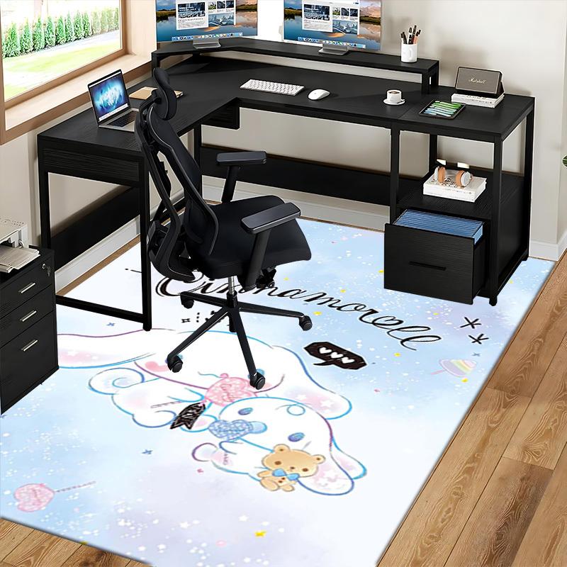 Cinnamoroll Anime Cartoon Design Office Chair Mat Non-Slip Carpet Suitable for Home Decor, Living Room, Bedroom, Game Room, and Dormitory - Festival G