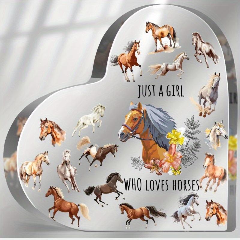 

Just a Girl Who Loves Horses Acrylic Sign - Themed Birthday Gift & Desk Decor чистый