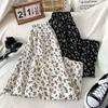 Women's Spring/Summer High Waist Retro Floral Half Length Skirt, Medium Length, Fresh and Elegant A-line Skirt