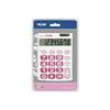 MILAN 8 Digit Calculator Big Key 151708WBL White X Pink