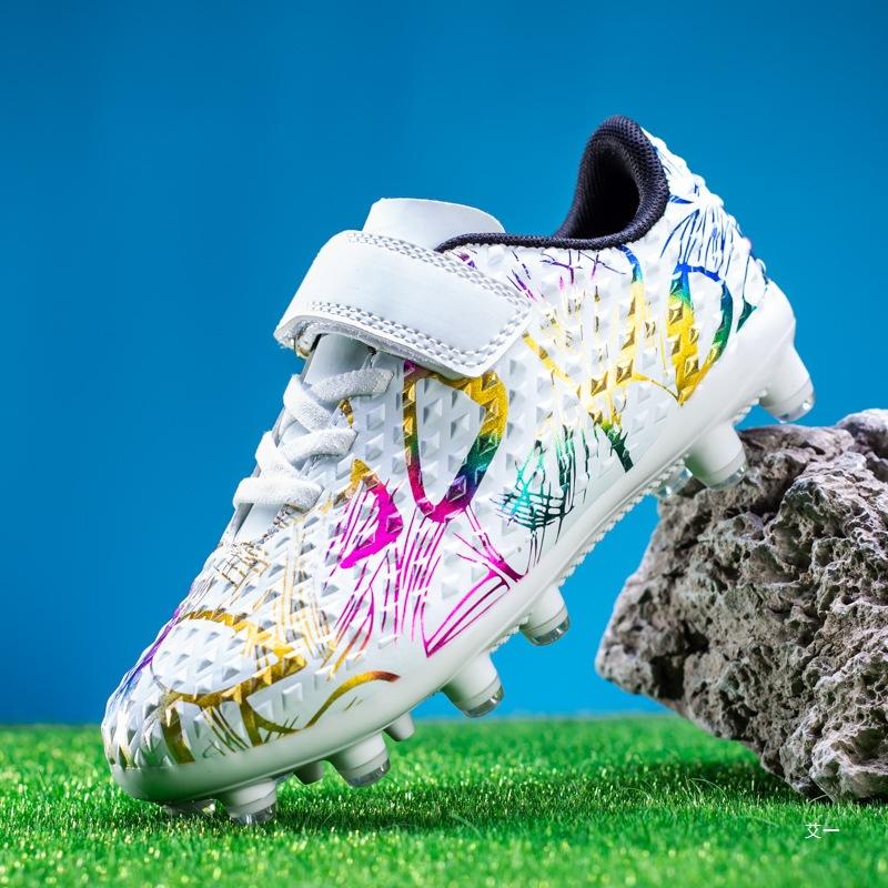 Football Shoes Velcro Elementary School Long Spike Shoes Artificial Turf Camouflage Broken Spike Football Shoes