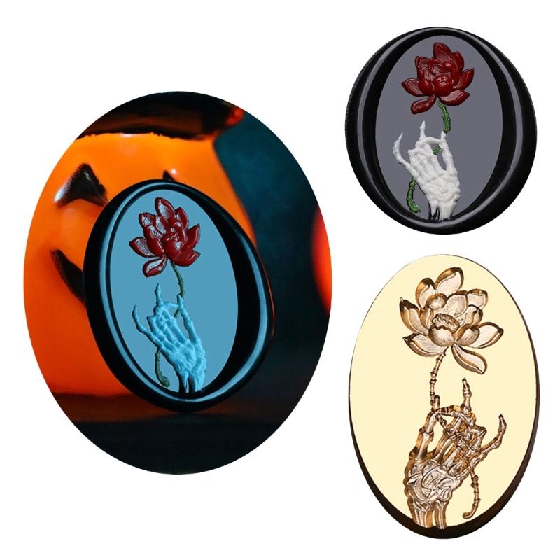 Pumpkins Sealing Wax Stamp Halloween Series Wax Seal Stamp Brass Head Seal Stamp for Scrapbooking Invitations Decoration