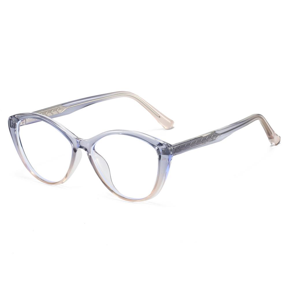 Quality Cat Eye Optical Glasses Frame Women CP Metal Core Anti Blue Light Computer Glasses Decoration Fashoin Eyeglasses
