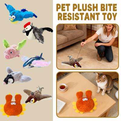 Brinquedo de Pelúcia para Mastigar de Animal de Estimação, Pássaro Elétrico que se Bate e Balança, Brinquedo Elétrico, Brinquedo Realista para Autoentretenimento de Cachorro, Presente Companheiro, Presente para Pet.
