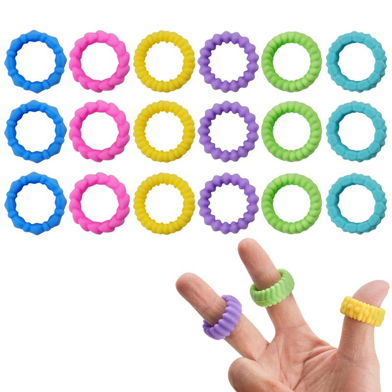Texture 12Pcs Fidget Toys Sensory Rings For Kids Anxiety Stress Easing Toy Classroom Prizes Party Favors Bulk For Kids Adults Children's Birthday Gift