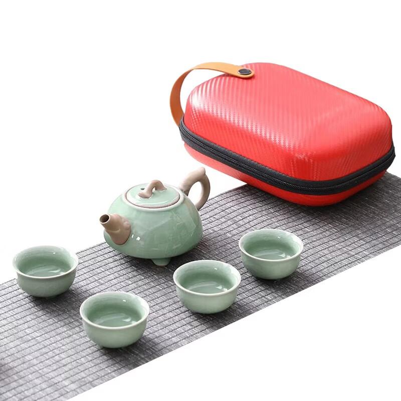 Bafangli Ge Ware Stainless Steel 5-Piece Tea Set