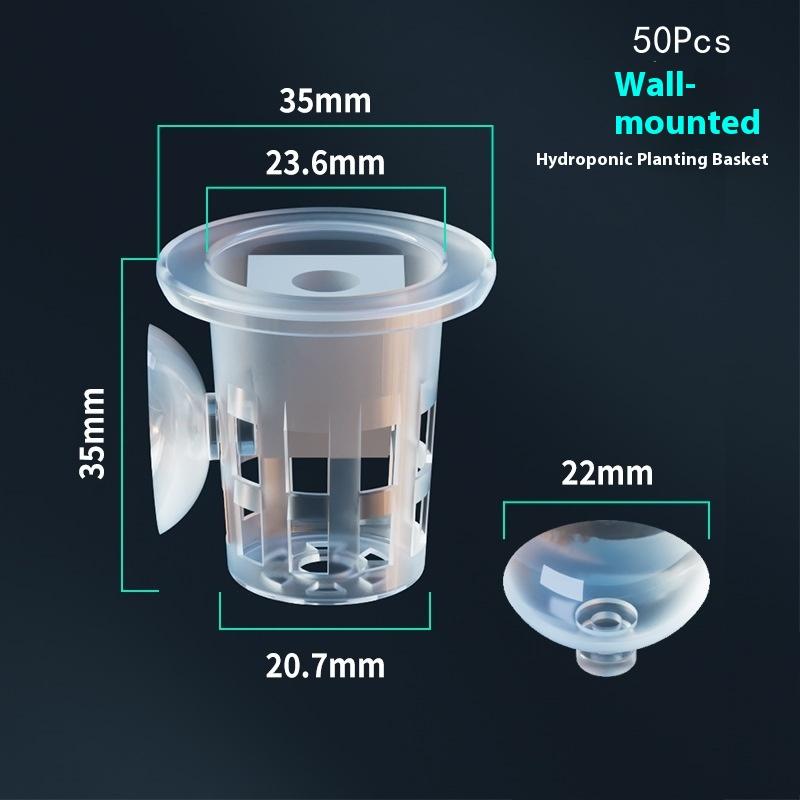 50Pcs Hydroponic Planting Basket Plant Planting Container Floating Turtle Planting Pots Fish Tank Planting Water Plant Cup