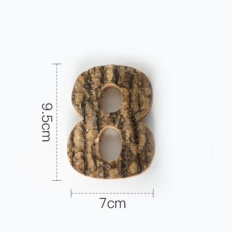 Zusammen mit Bark Massivholz Retro Holz Englische Buchstaben Alphabet Zahl für Cafeteria Bar Heimdekoration Vintage DIY Buchstabe