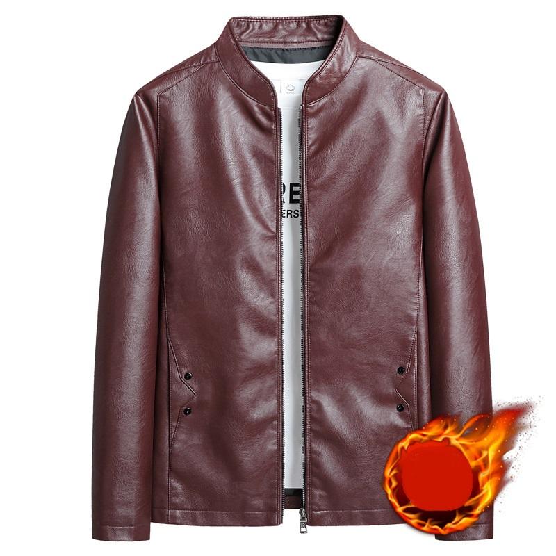 Мужская мотоциклетная куртка из искусственной кожи — фото 5