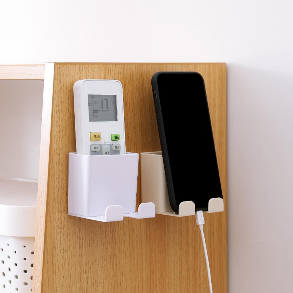 Mobile Phone Holder Smartphone Hanging Storage Rack Wall Mounted Remote Control Organizer Stand